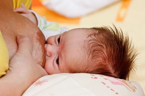 breastfeeding infant, beautiful baby