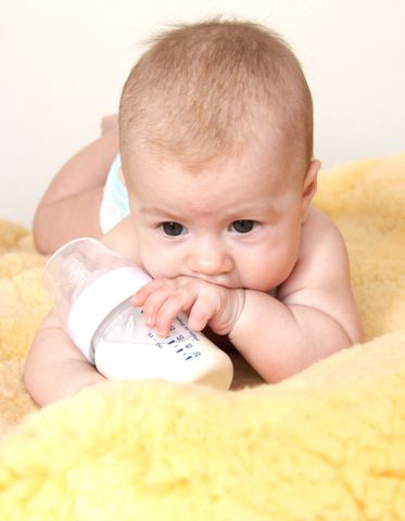 baby with bottle, cute baby