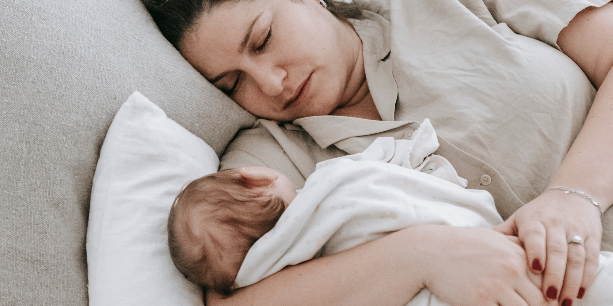 sleeping with baby, tired mom, postpartum mom