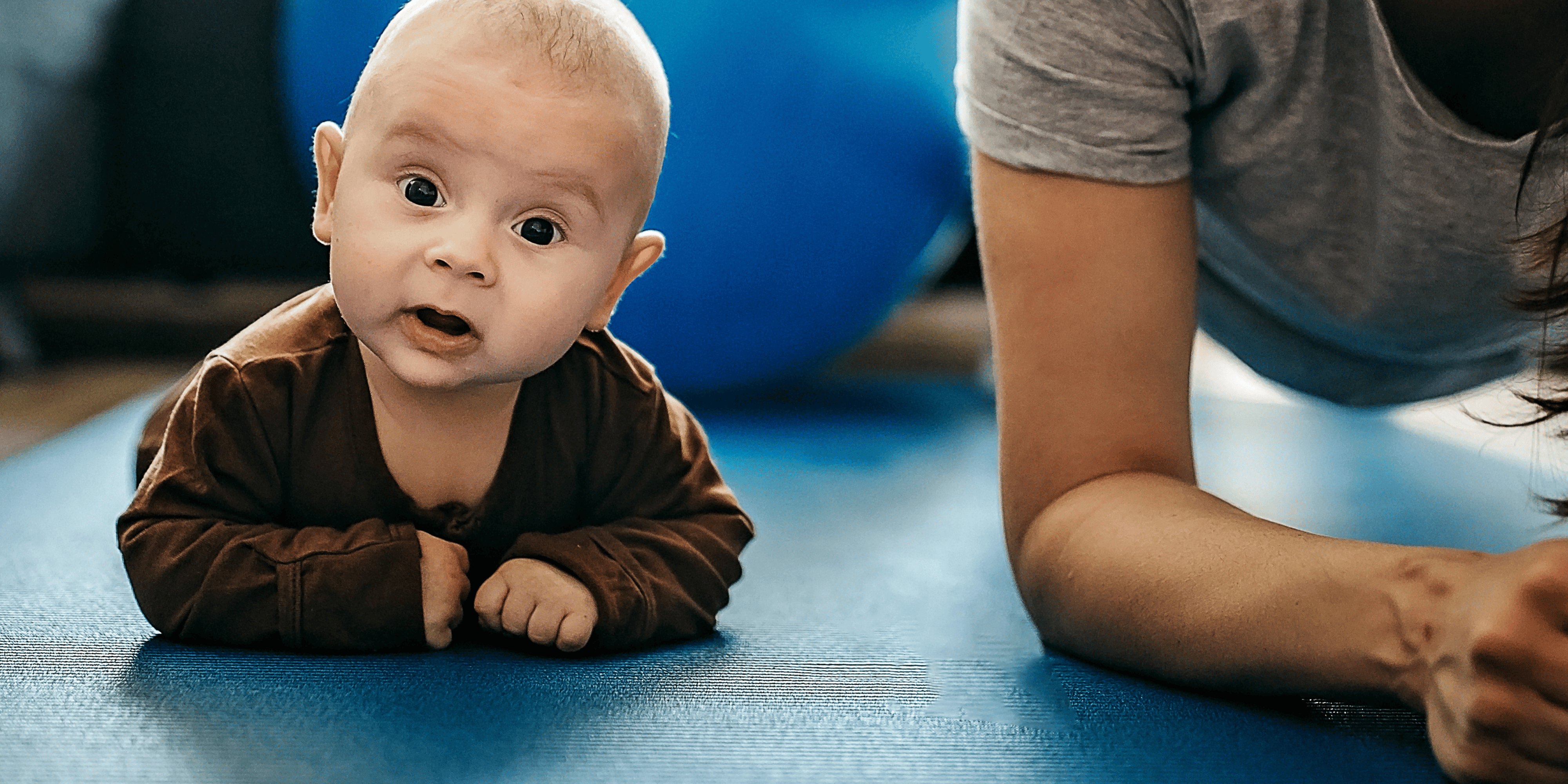 mom doing exercise with baby, cute baby exercise