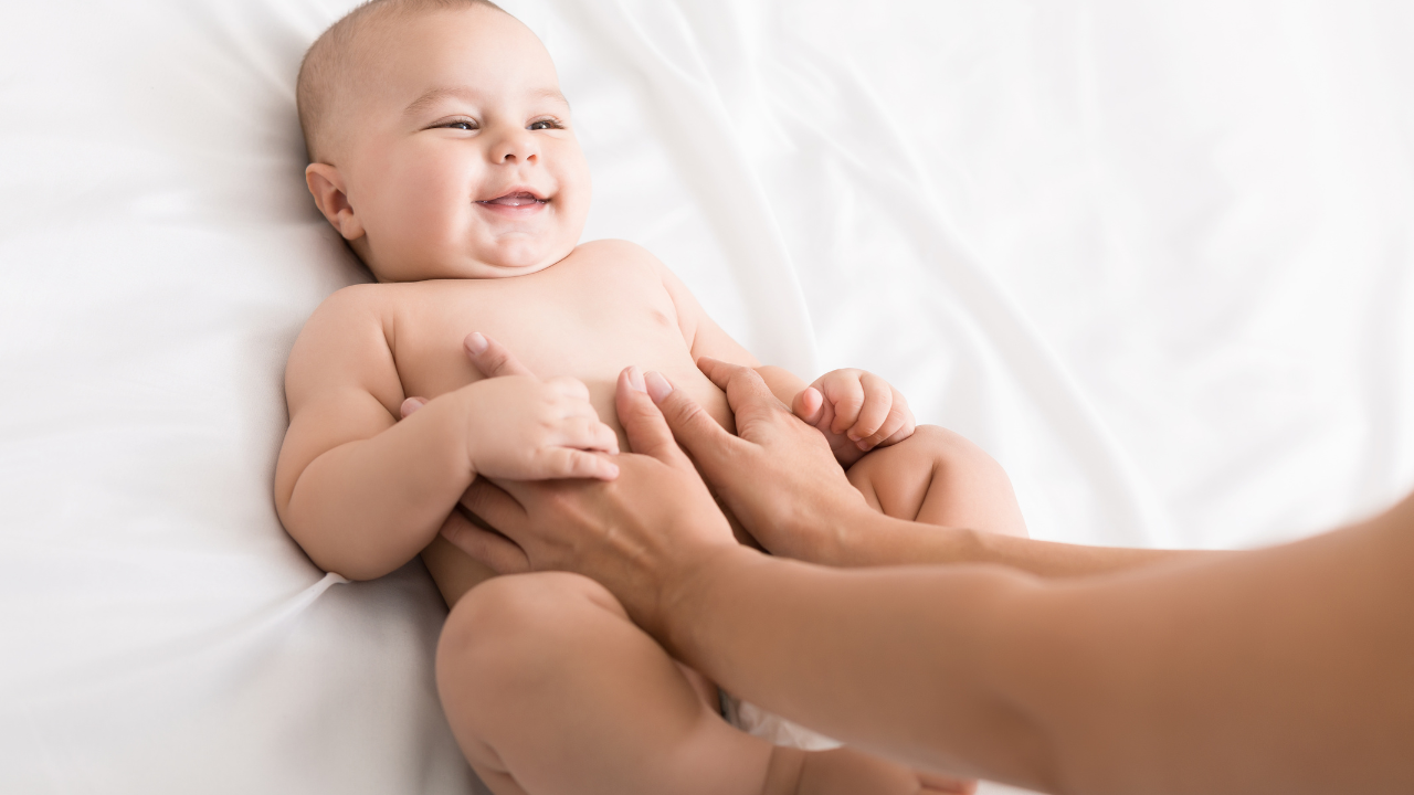 tummy massage, baby massage, baby gas massage