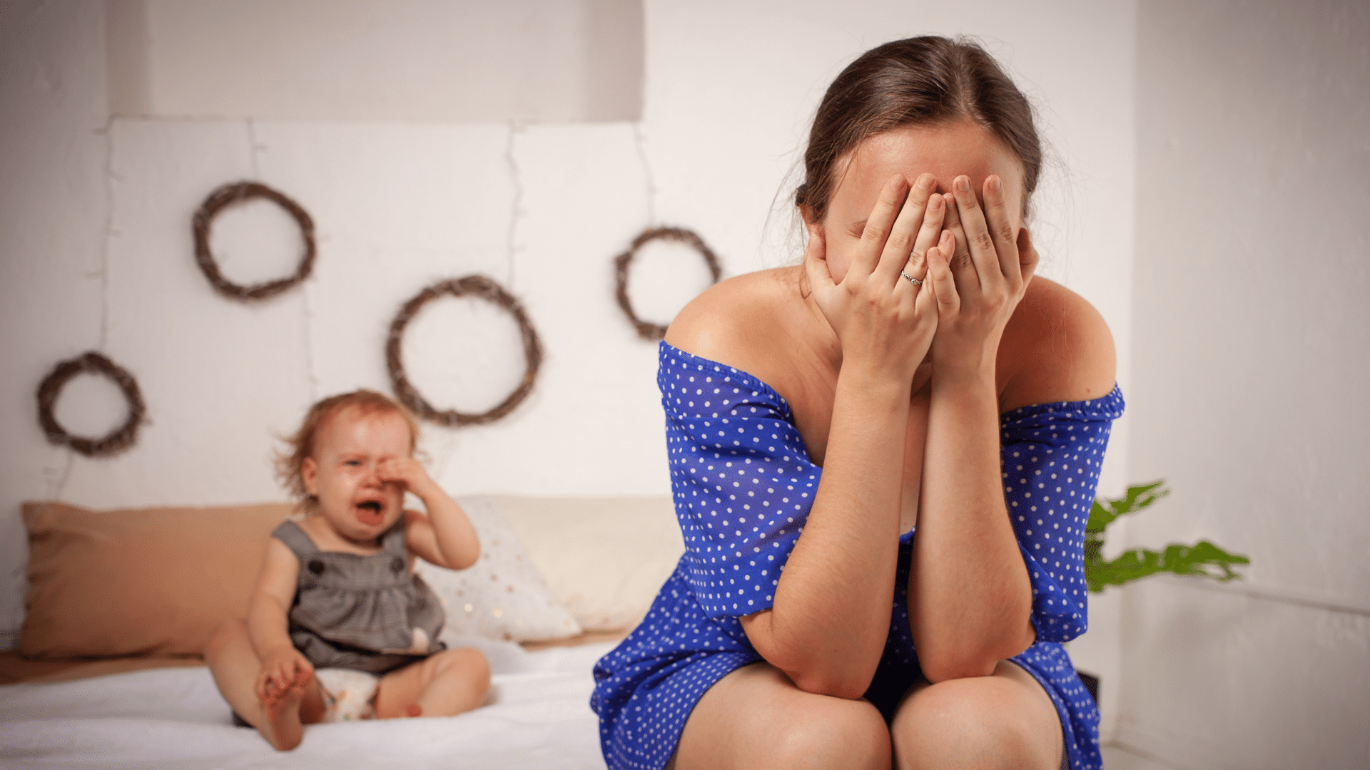 Stressed baby, Anxious baby, Overwhelmed mother, Baby tension, Motherhood stress, Frazzled mom, Stressed baby, Anxious parent, Baby distress, Coping with baby stress.