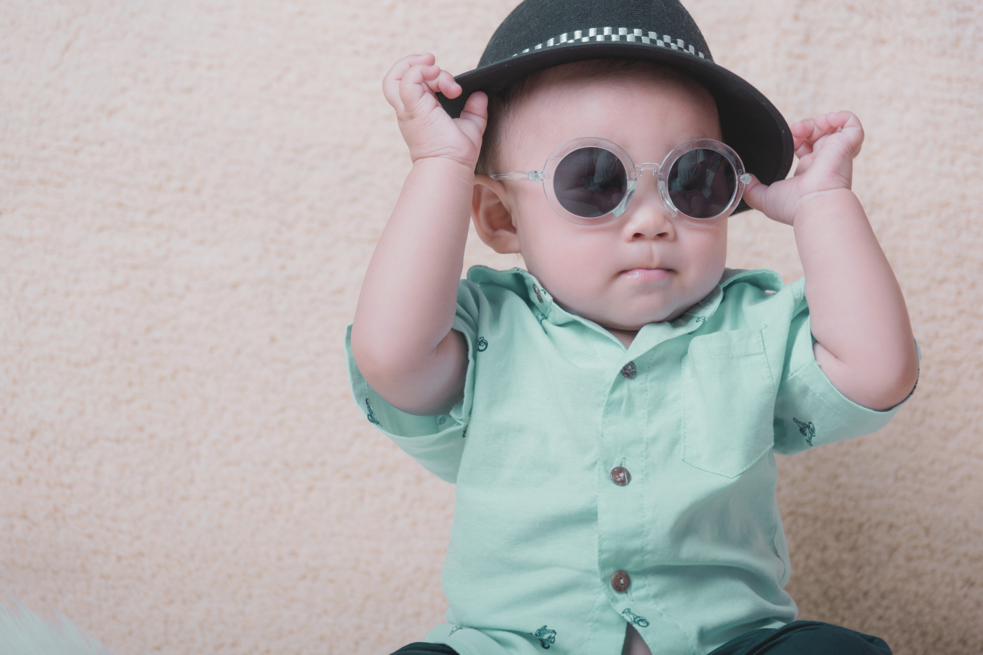 Cute baby with glasses