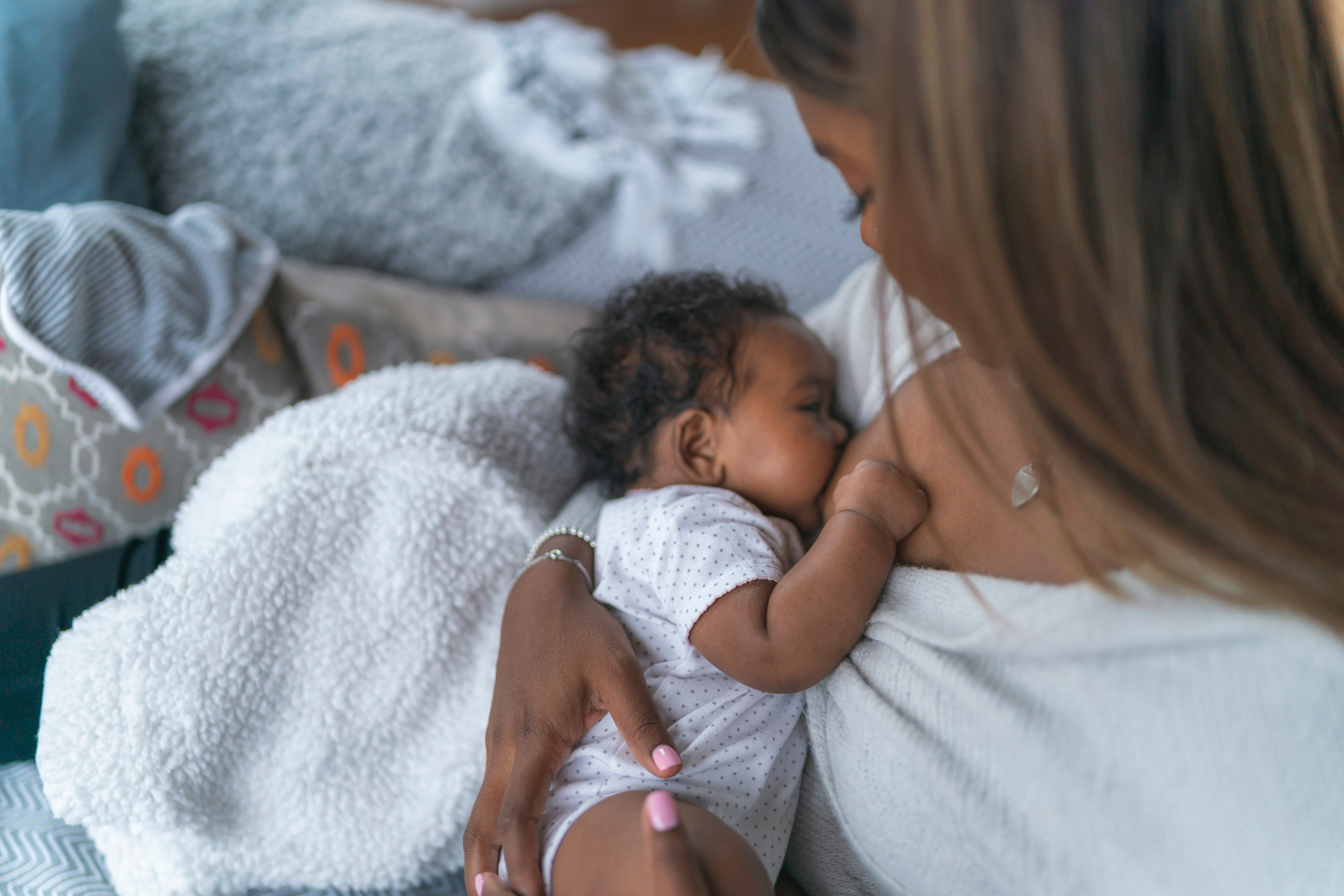 Mother breastfeeding her baby