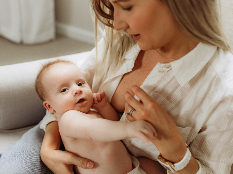 Baby and mother