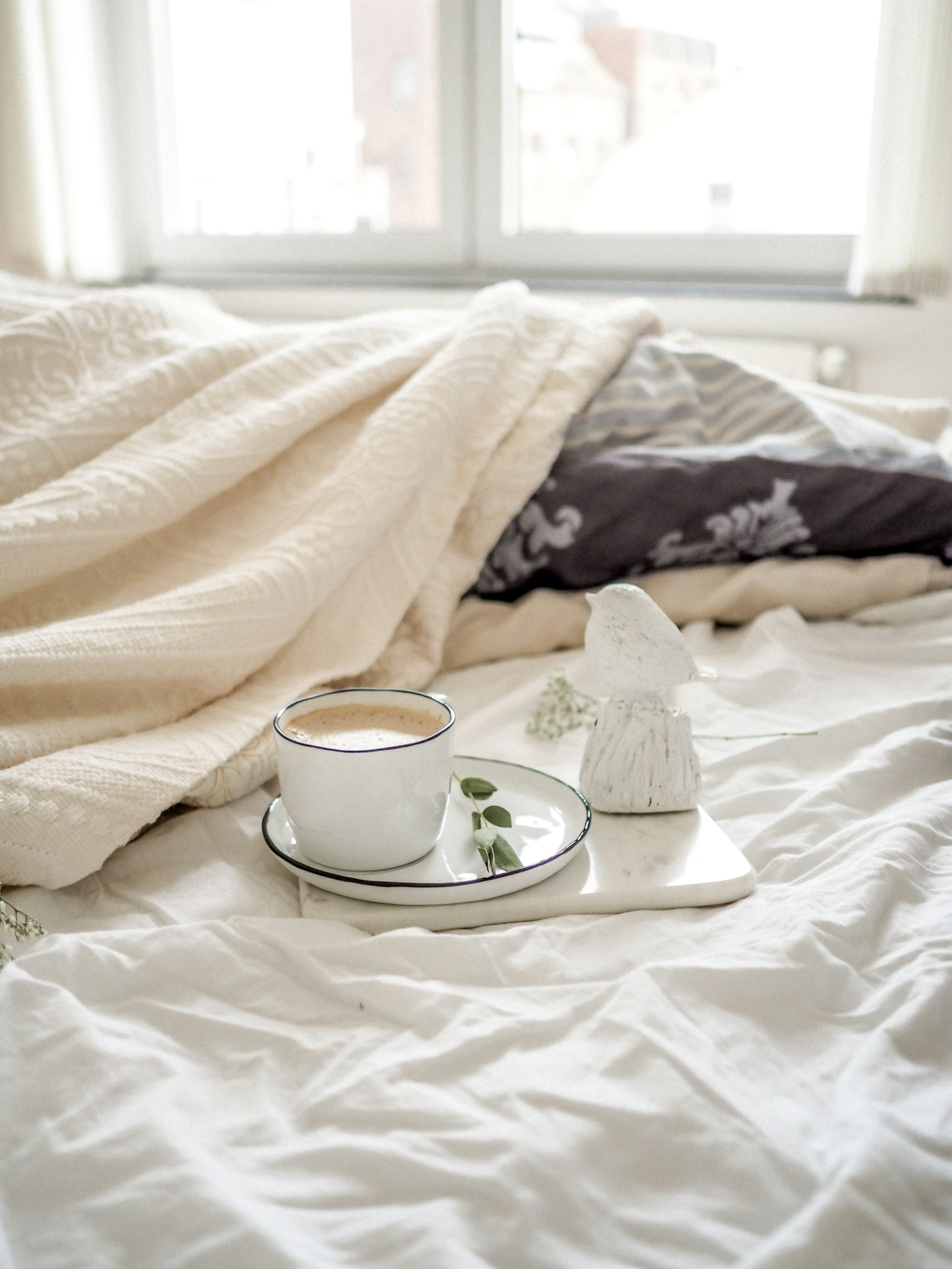 cup on bed